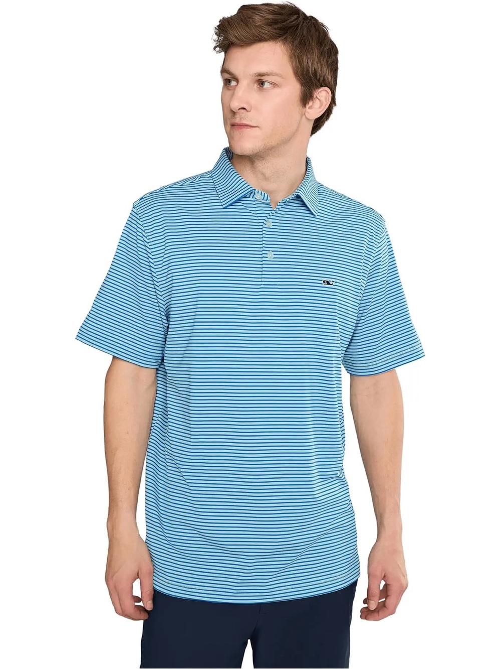 Vineyard Vines Men’s Bradley Stripe On the Go Sankaty Polo
